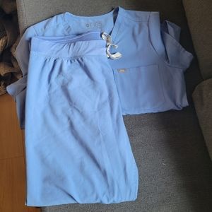 FIG scrubs XL CEIL BLUE
